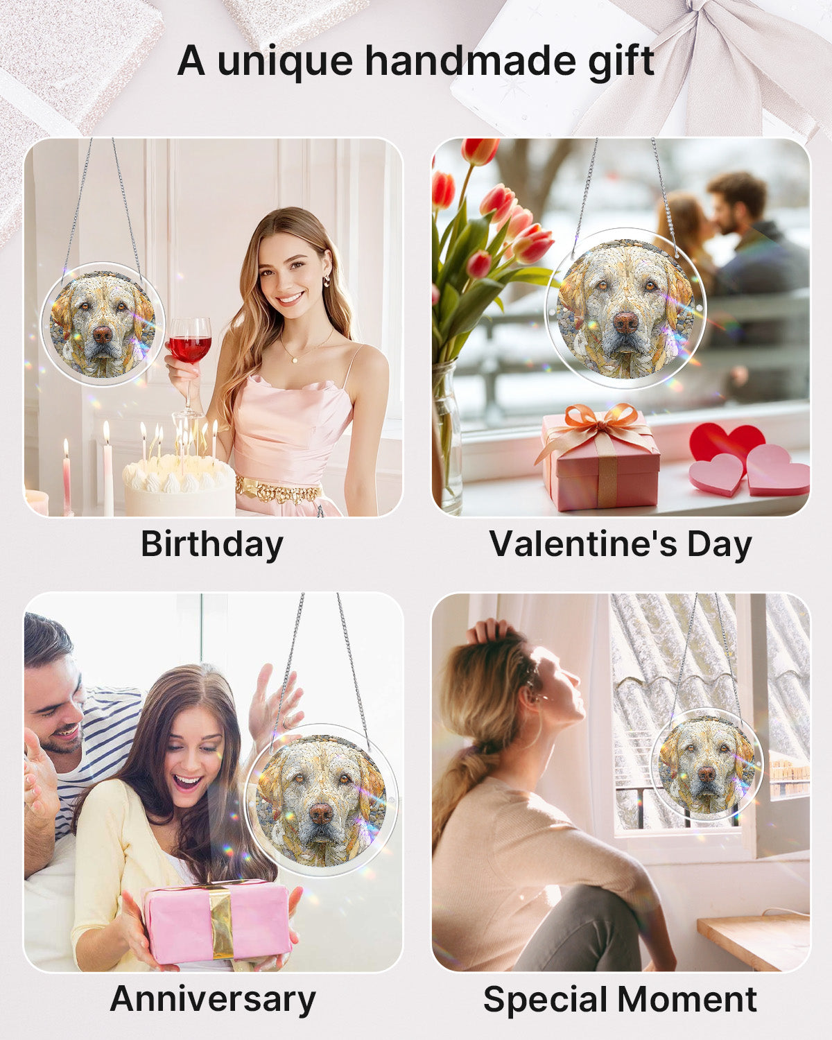 Stone Dog Light Suncatcher-Acrylic Window Art