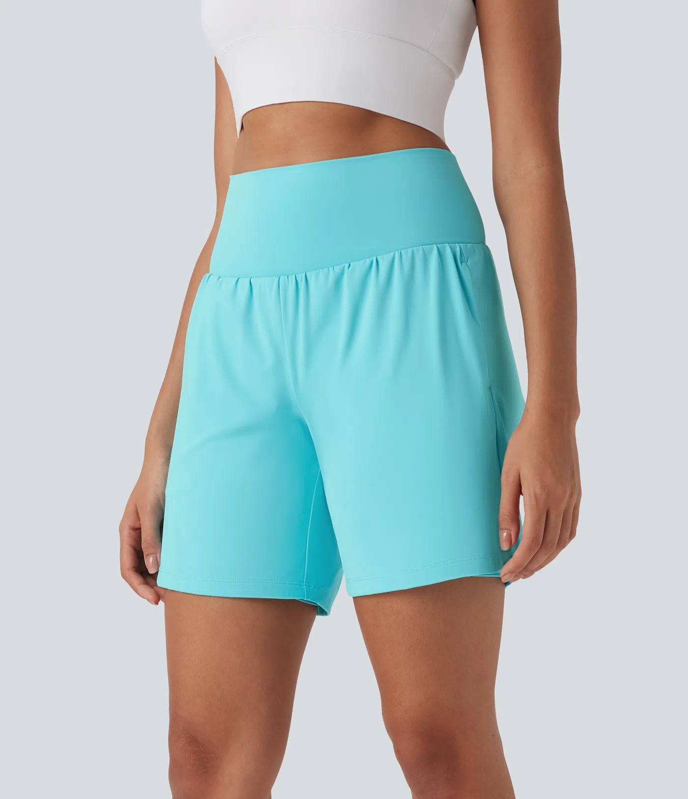 🔥Women’s 2-in-1 Super High-Waisted Cool-Touch Yoga Shorts with Pockets (3