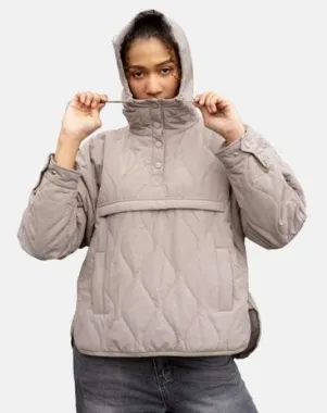 Women's Packable Baggy Fall Puffer Hoodie Coat