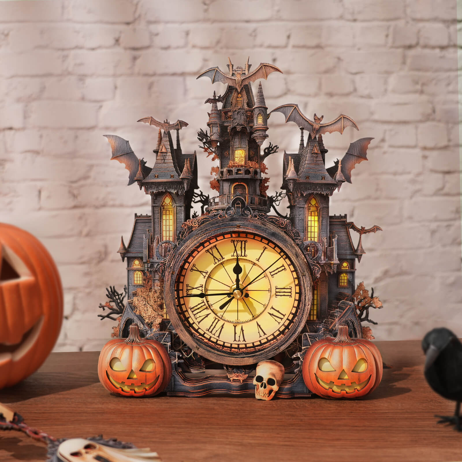 Mysterious Castle– DIY Wooden Clock, 3D Puzzle Craft Kit