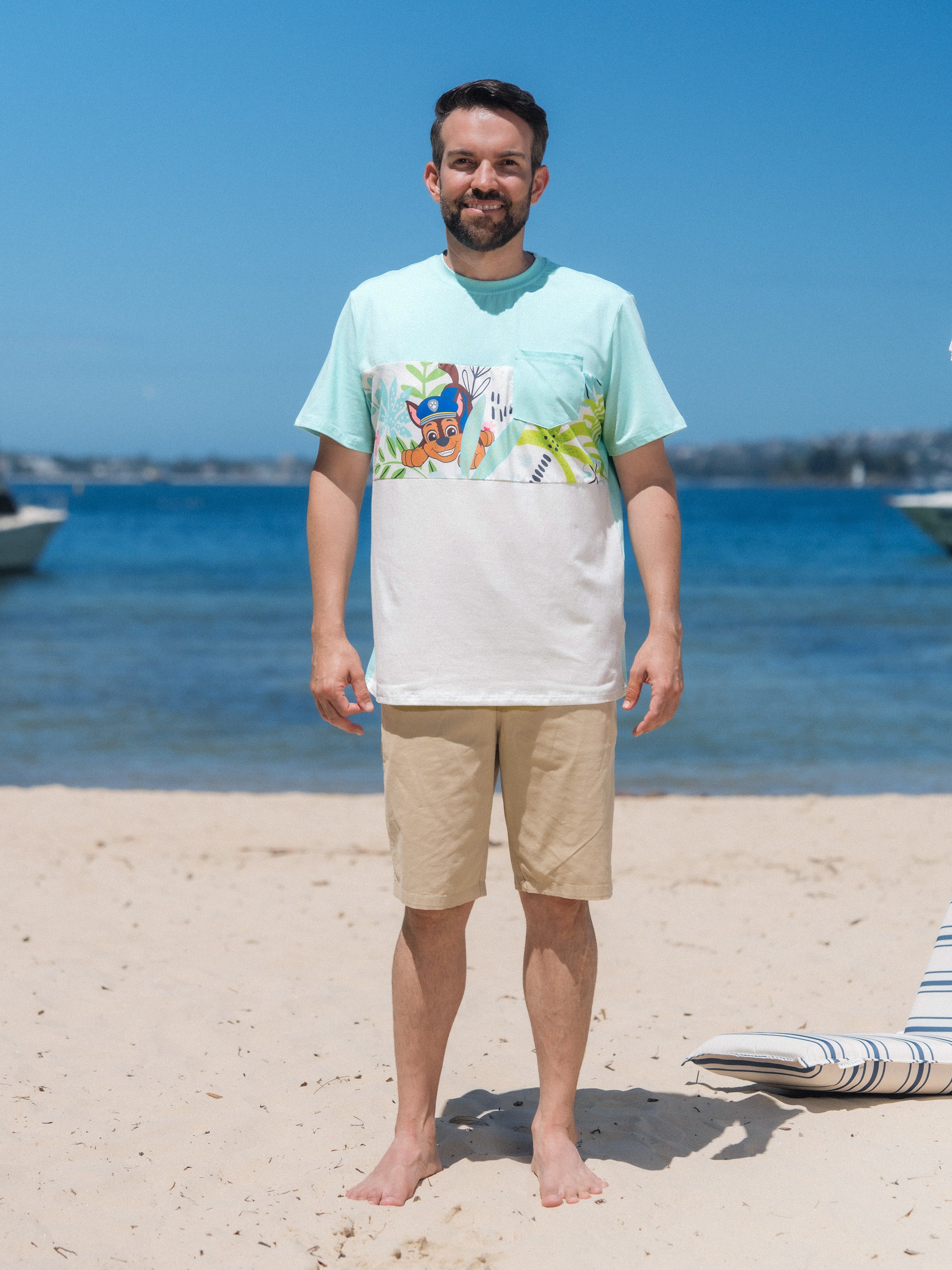 PAW Patrol Matching Family Floral Dress/ Cotton Top Turquoise