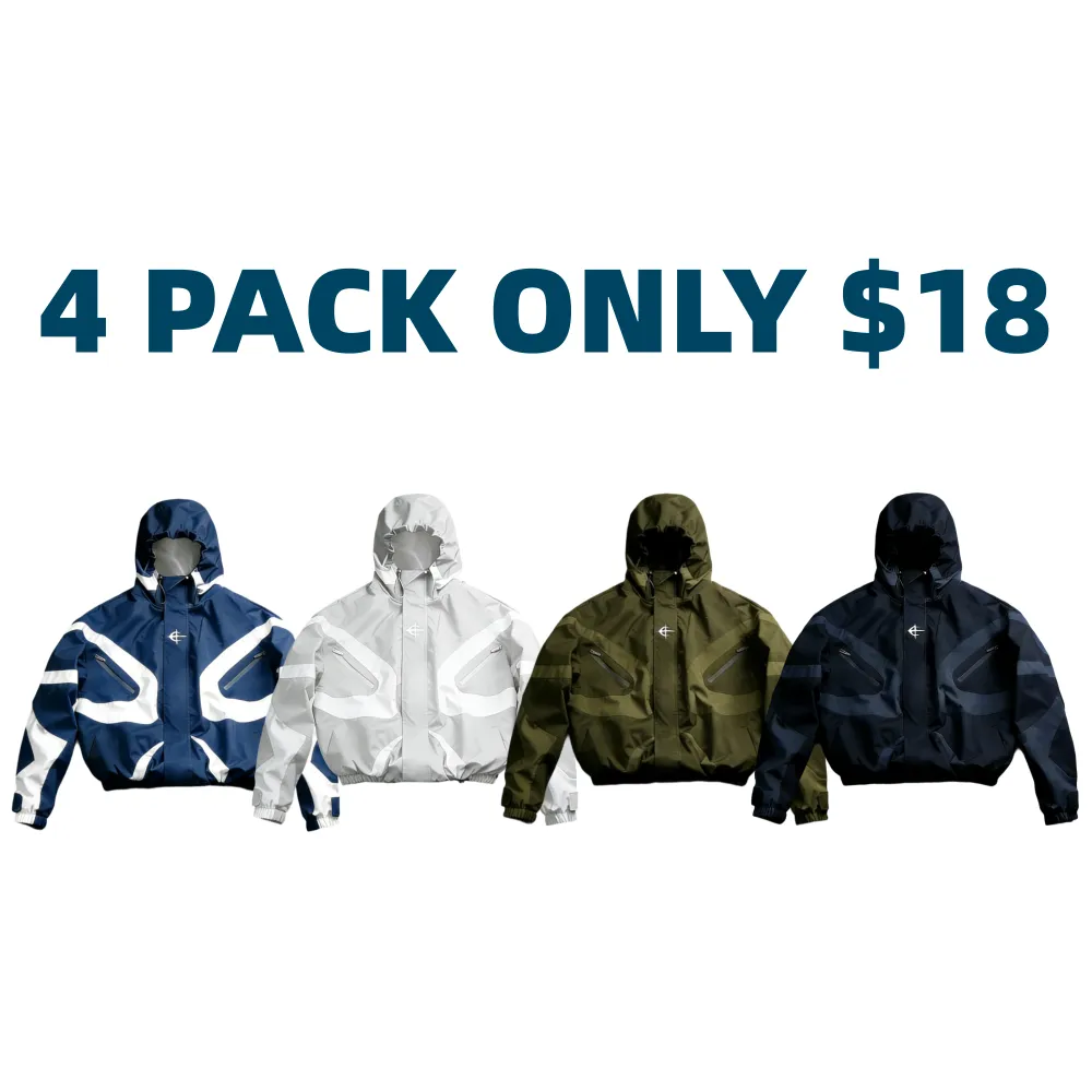 Men's  Jacket High Street Patchwork Print+Printed Elastic Cuff Sport Pants