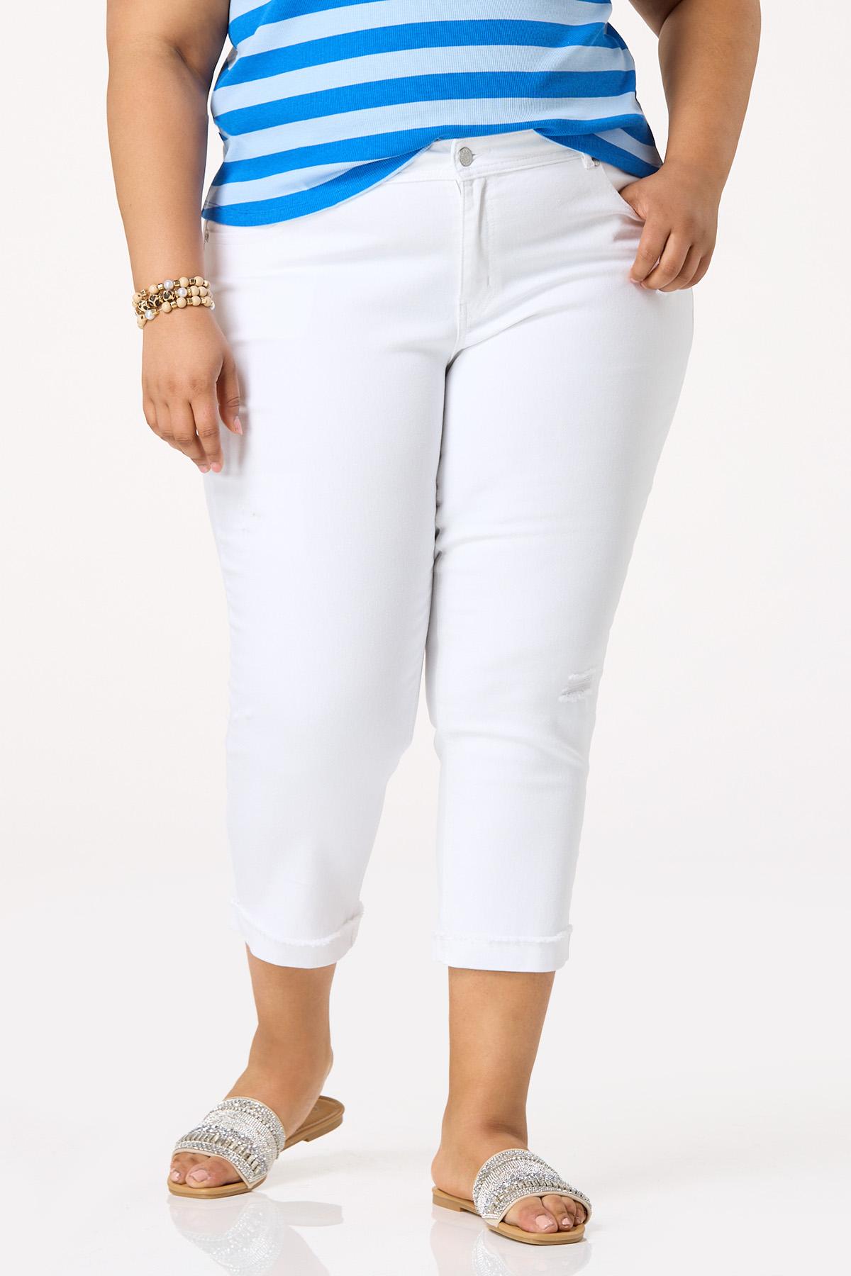 Plus Size Curvy Distressed Girlfriend Jeans