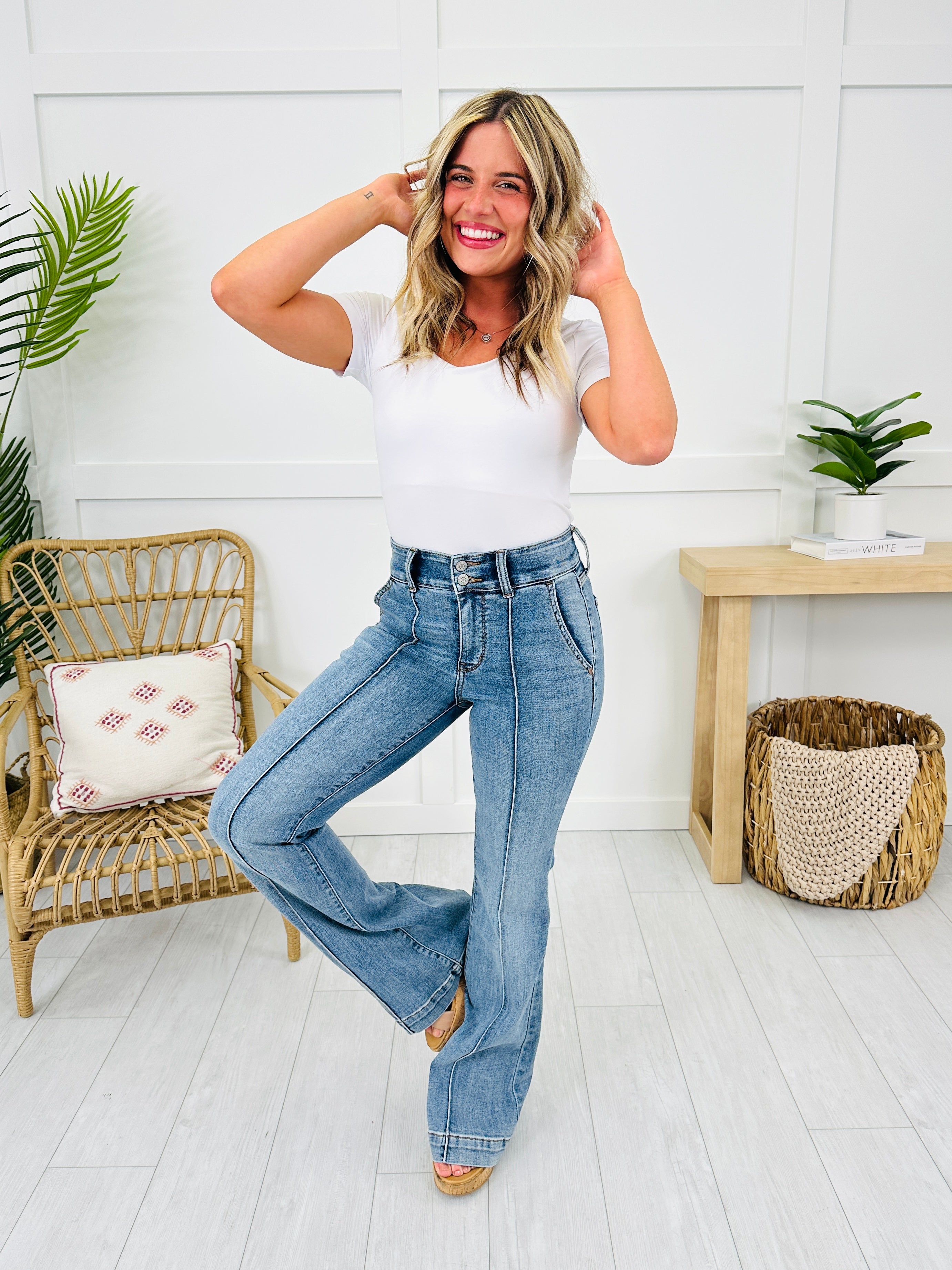 Judy Blue Stop and Stare Flare Jeans