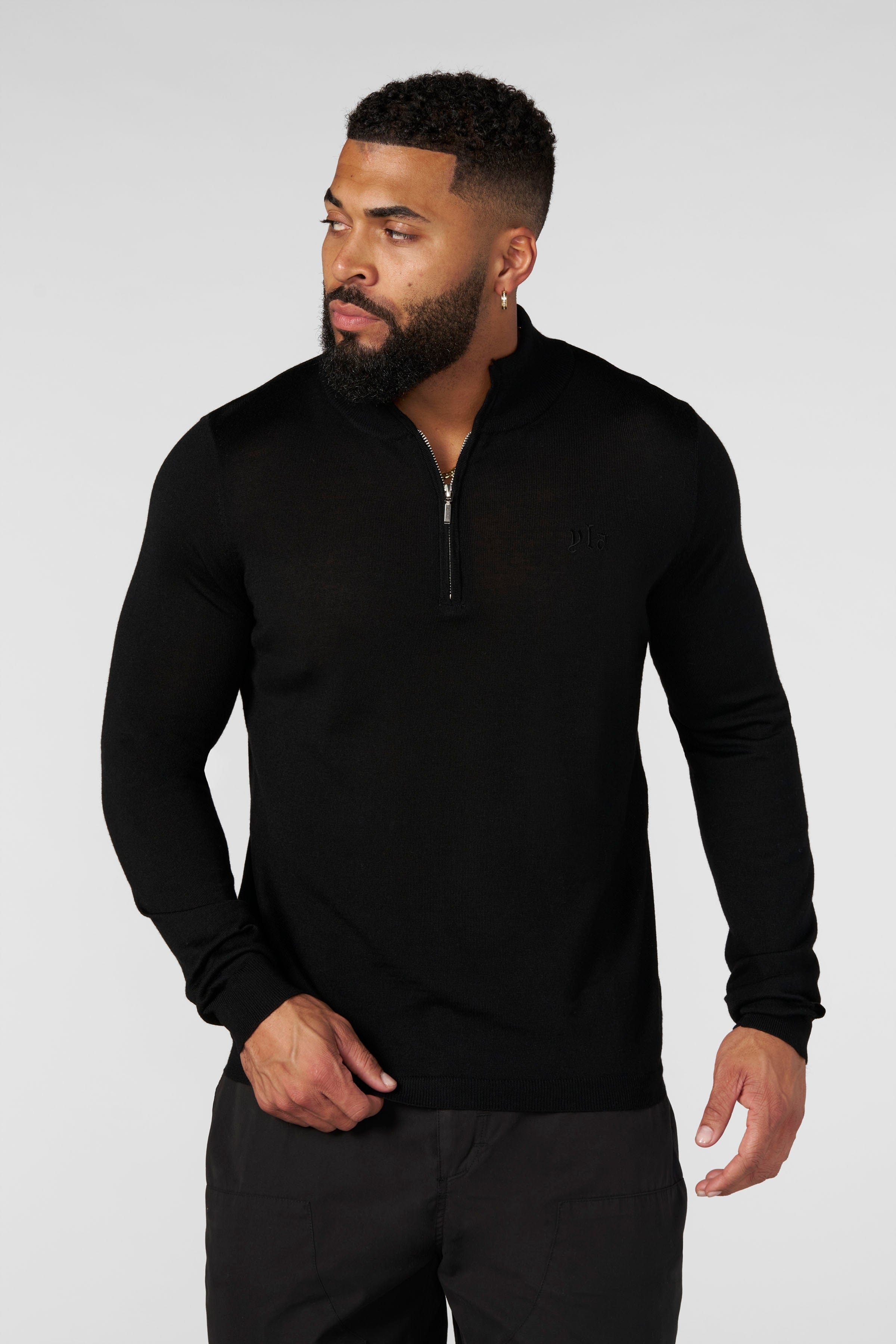8048 - Monaco Wool Quarter-Zip Sweaters