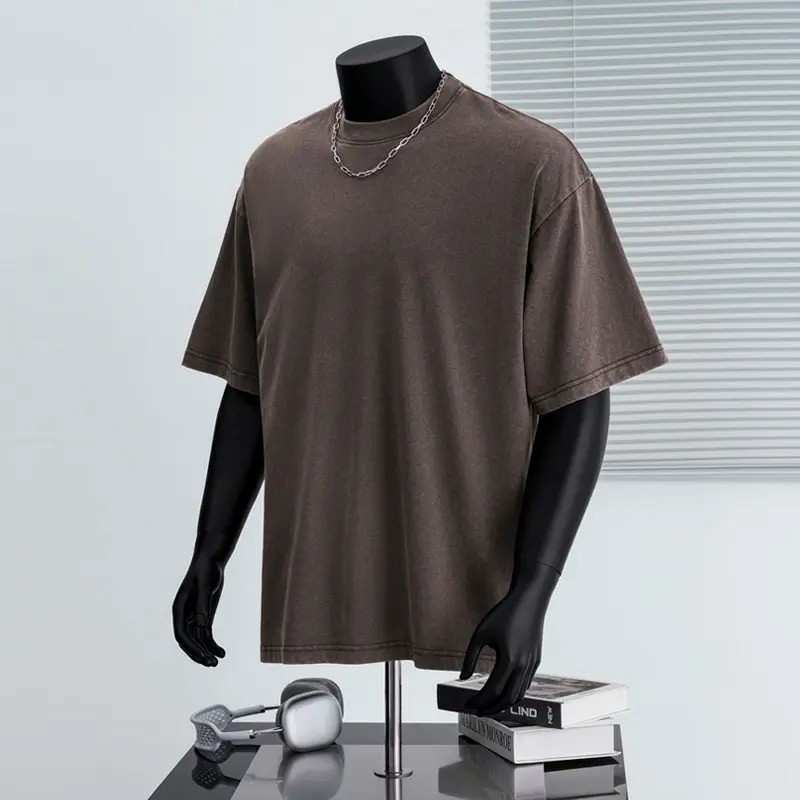 📏📏Vintage Oversized Cotton T-Shirt – Unisex Streetwear Loose Fit Tee