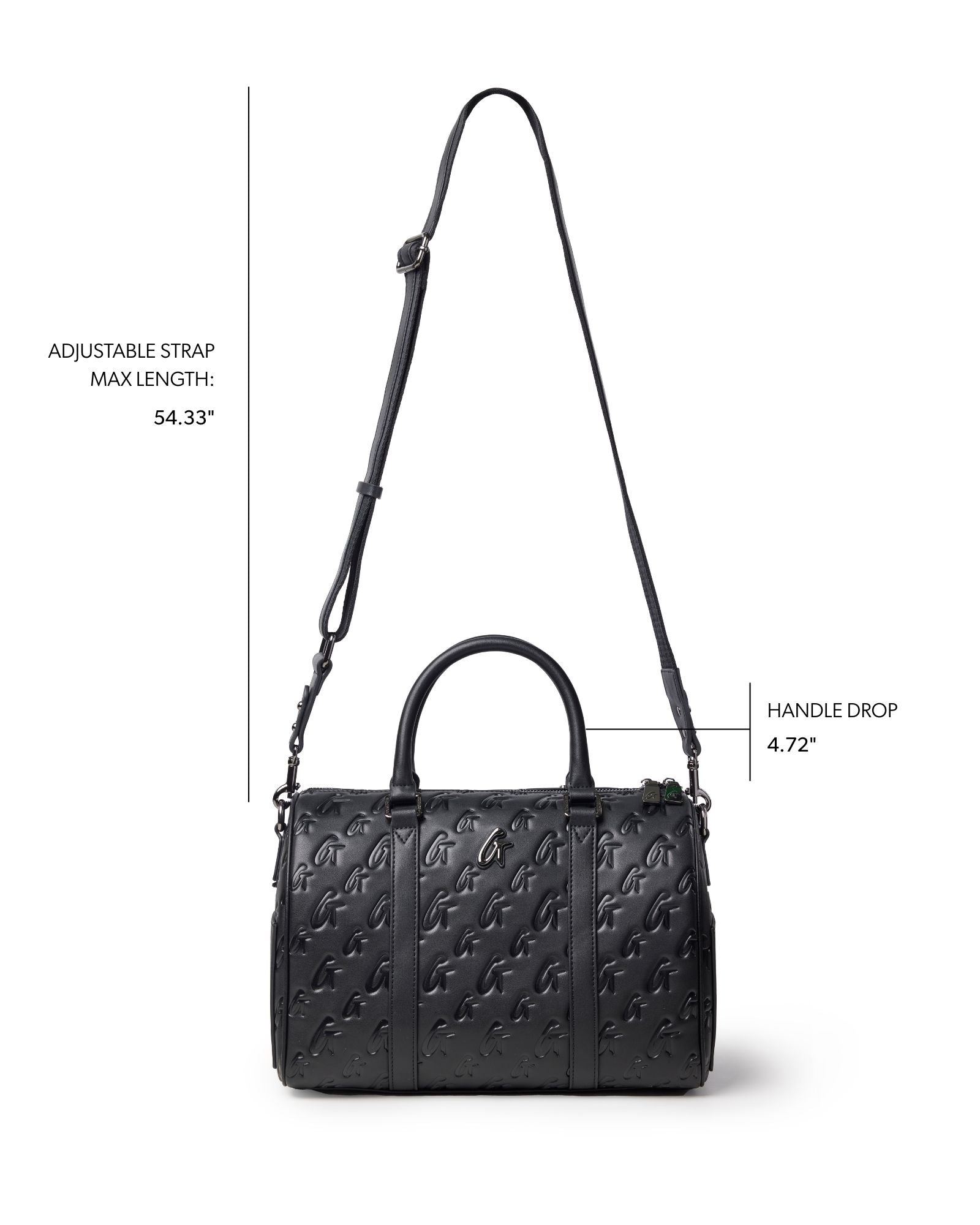 LARGE MONOGRAM GAL BOSTON BAG - BLACK