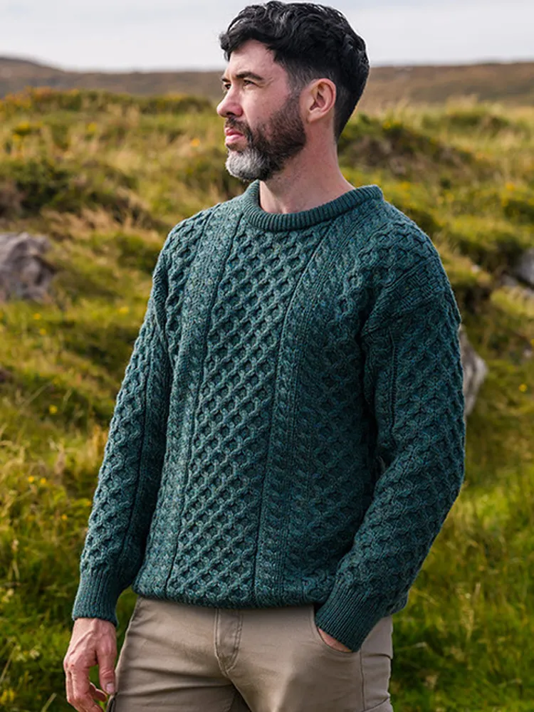 Men's Vintage Traditional Aran Sweater