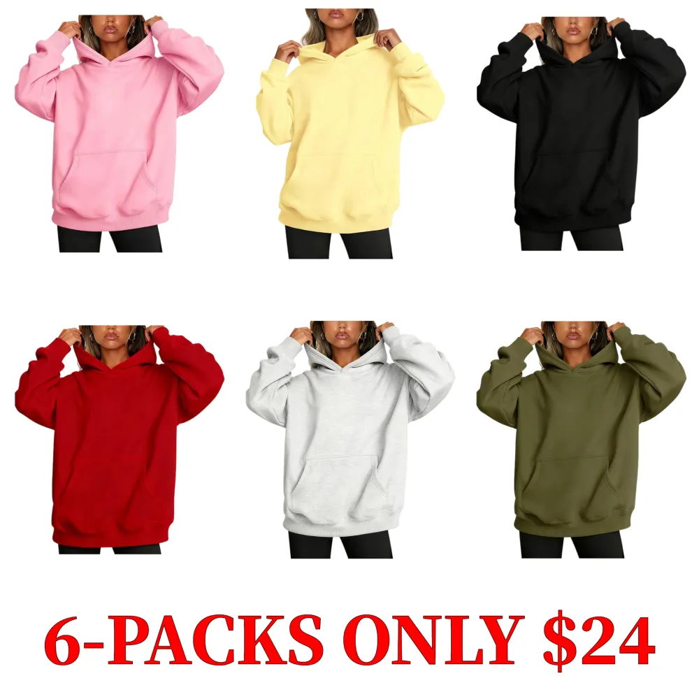 Women's loose-fitting hooded sweatshirt, a comfortable and warm winter sweater, and a stylish autumn top.