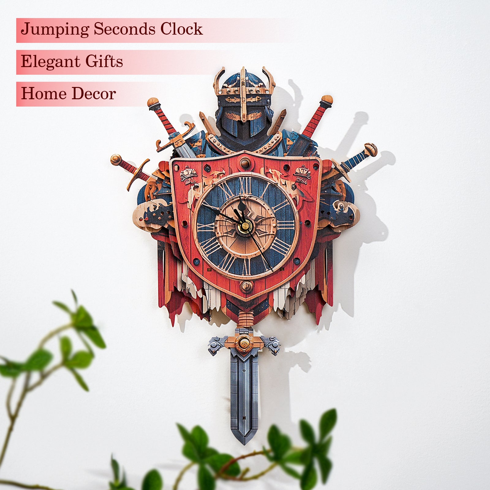 Knight – DIY Wooden Clock, 3D Puzzle Craft Kit