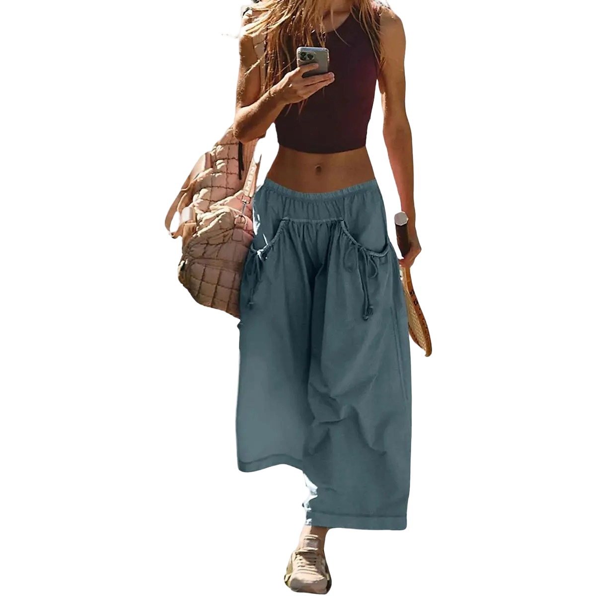 ✨ Women’s Wide-Leg Parachute Track Pants