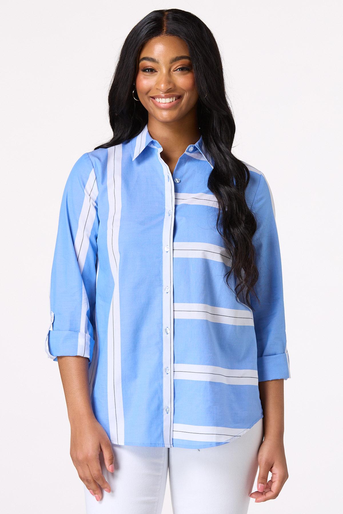 Mixed Direction Stripe Shirt