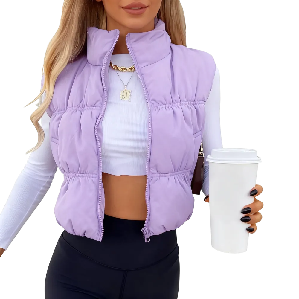 Sleeveless padded puffer vest