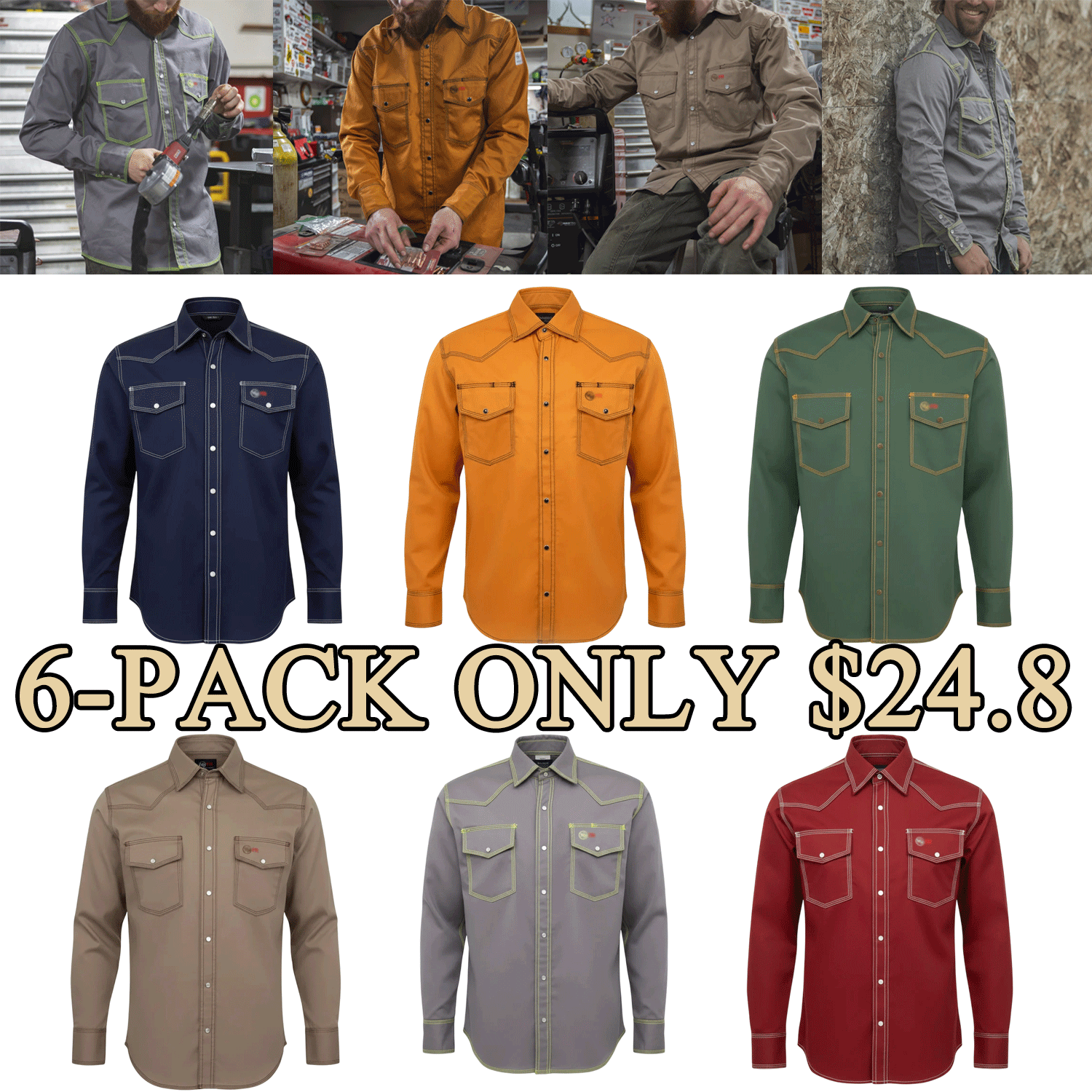 Men’s FR Certified Welding Work Shirt