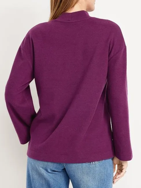 Women's Cozy Mock-Neck Tunic Sweater