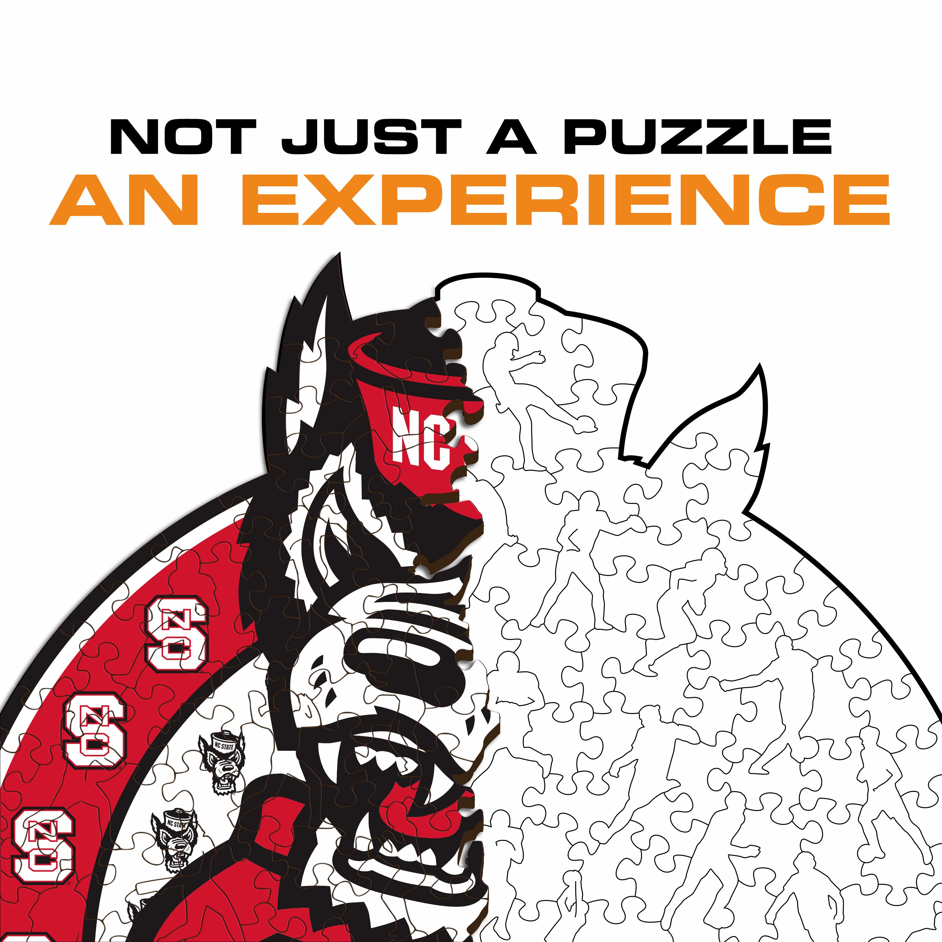 North Carolina State University Mascot - Wooden Puzzle