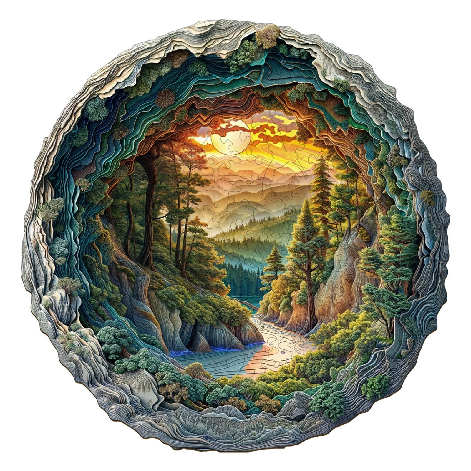 Cave Forest Wooden Jigsaw Puzzle