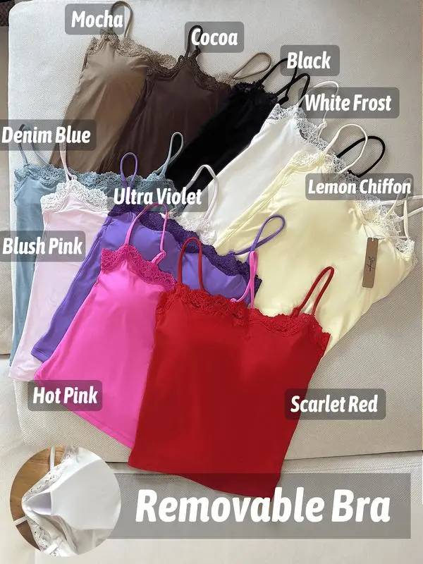 Padded Lace Cami Top