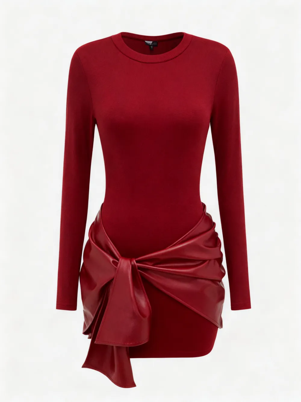 Women's Patchwork Knot Side Dress