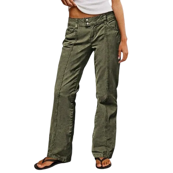 Women's mid-rise straight leg pants