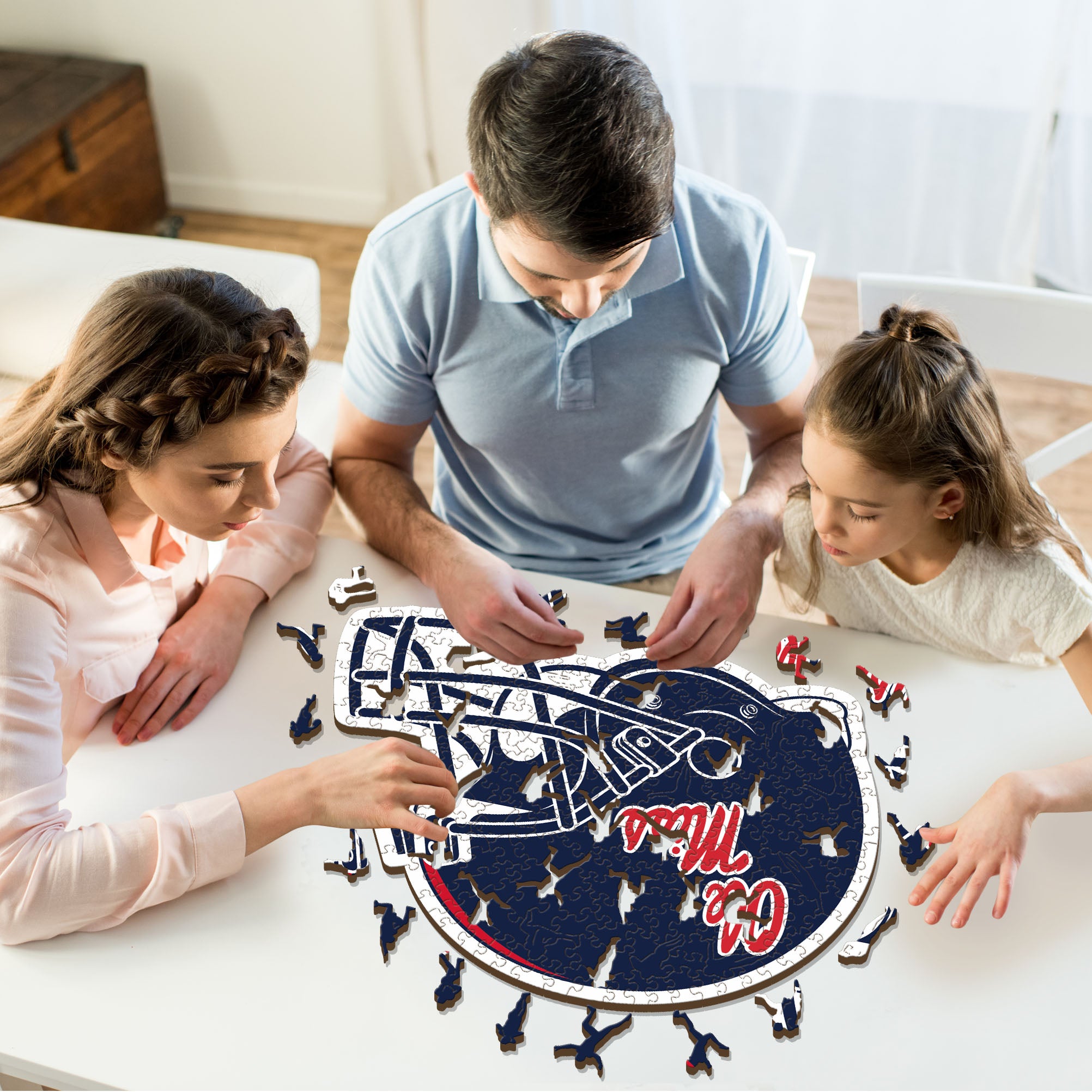 University of Mississippi Helmet - Wooden Puzzle