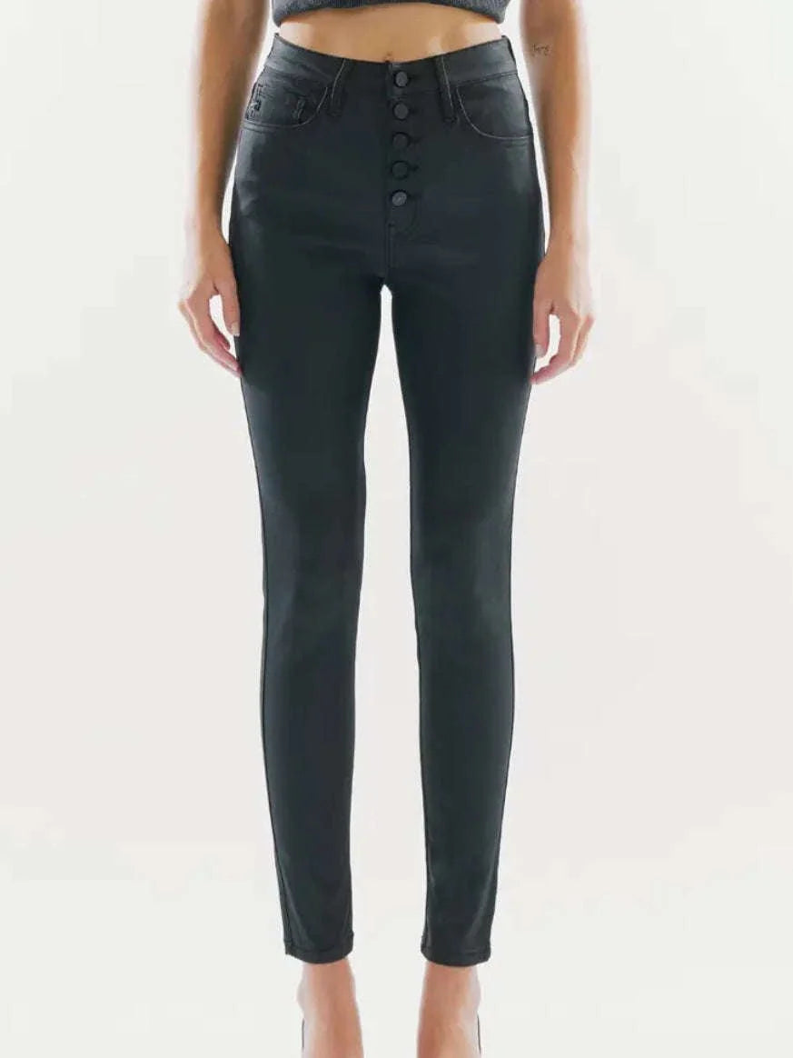 Kancan Leather Skinny Jean