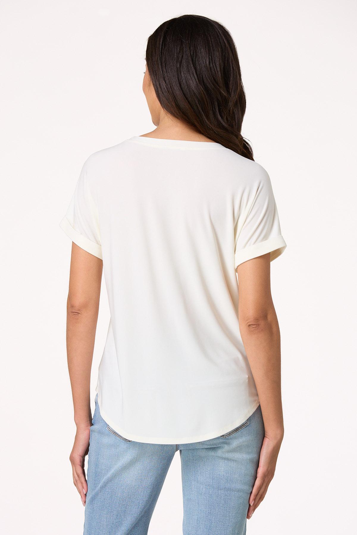 Silver Star Embellished Top