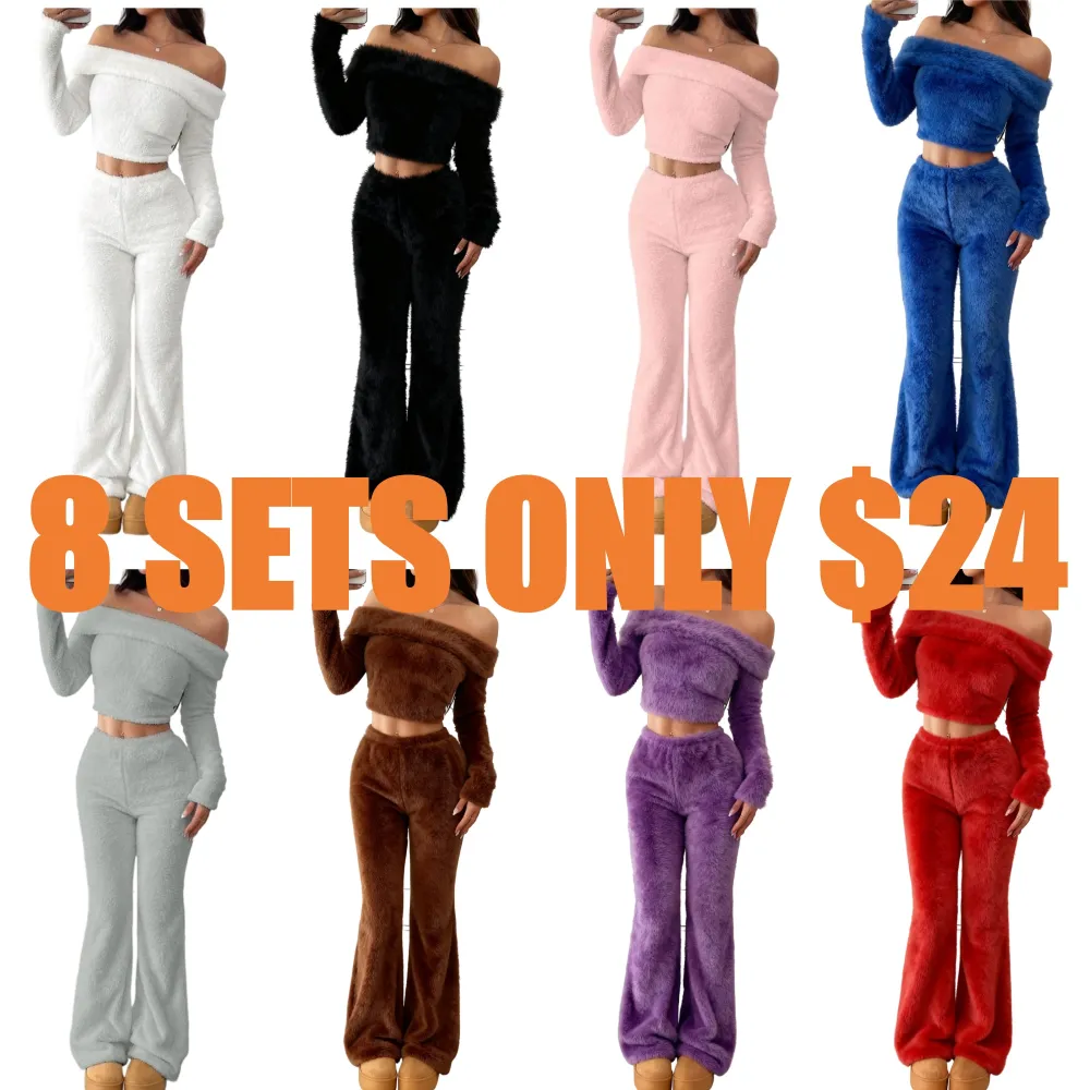 women's soft plush suit sets