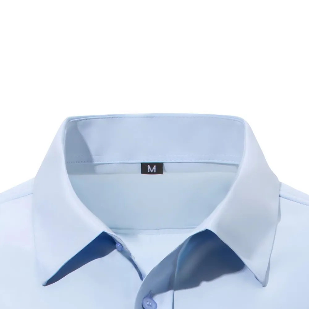 Men’s Short-Sleeve Button-Down Shirt, Wrinkle-Resistant Business Casual Shirt for Work Commuting