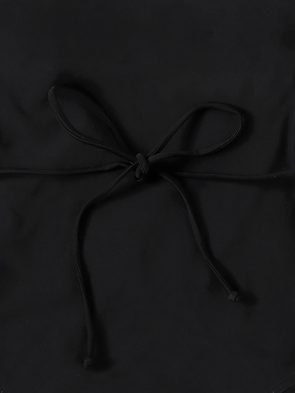 One-Shoulder Belted Chinlon One-Piece Swimwear