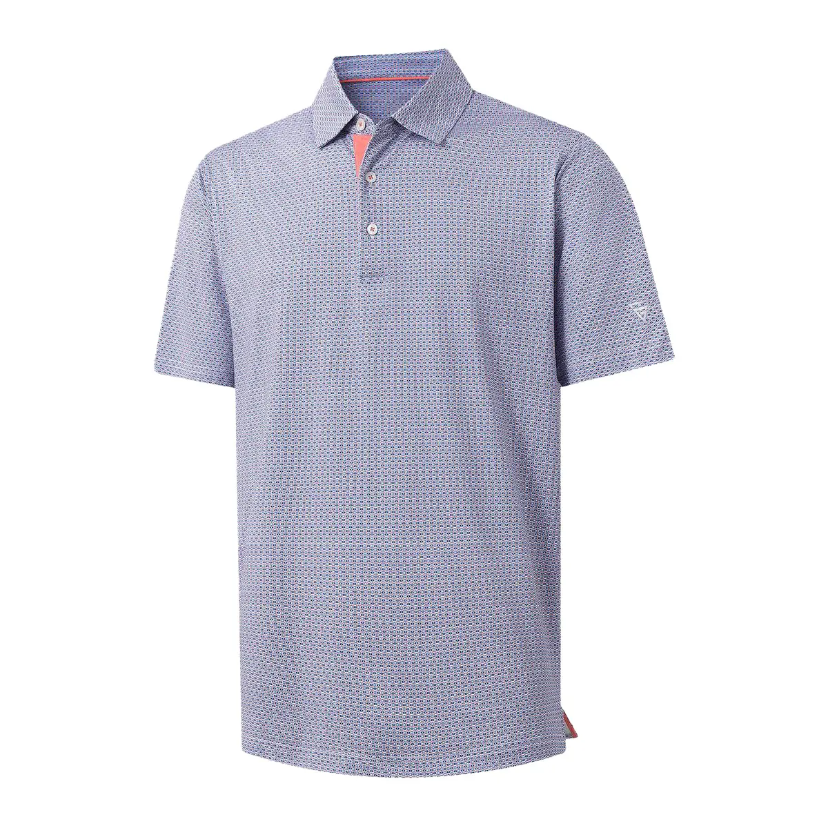 Men’s Printed Polo Shirt, Quick Dry Performance Stretch Moisture-Wicking Breathable Golf Top