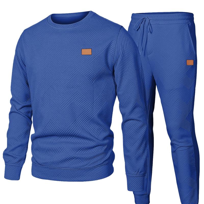 Men’s Classic Jacquard 2-Piece Tracksuit Set