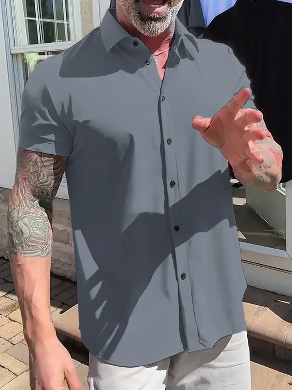 Men'S Solid Color Casual Polo Shirt