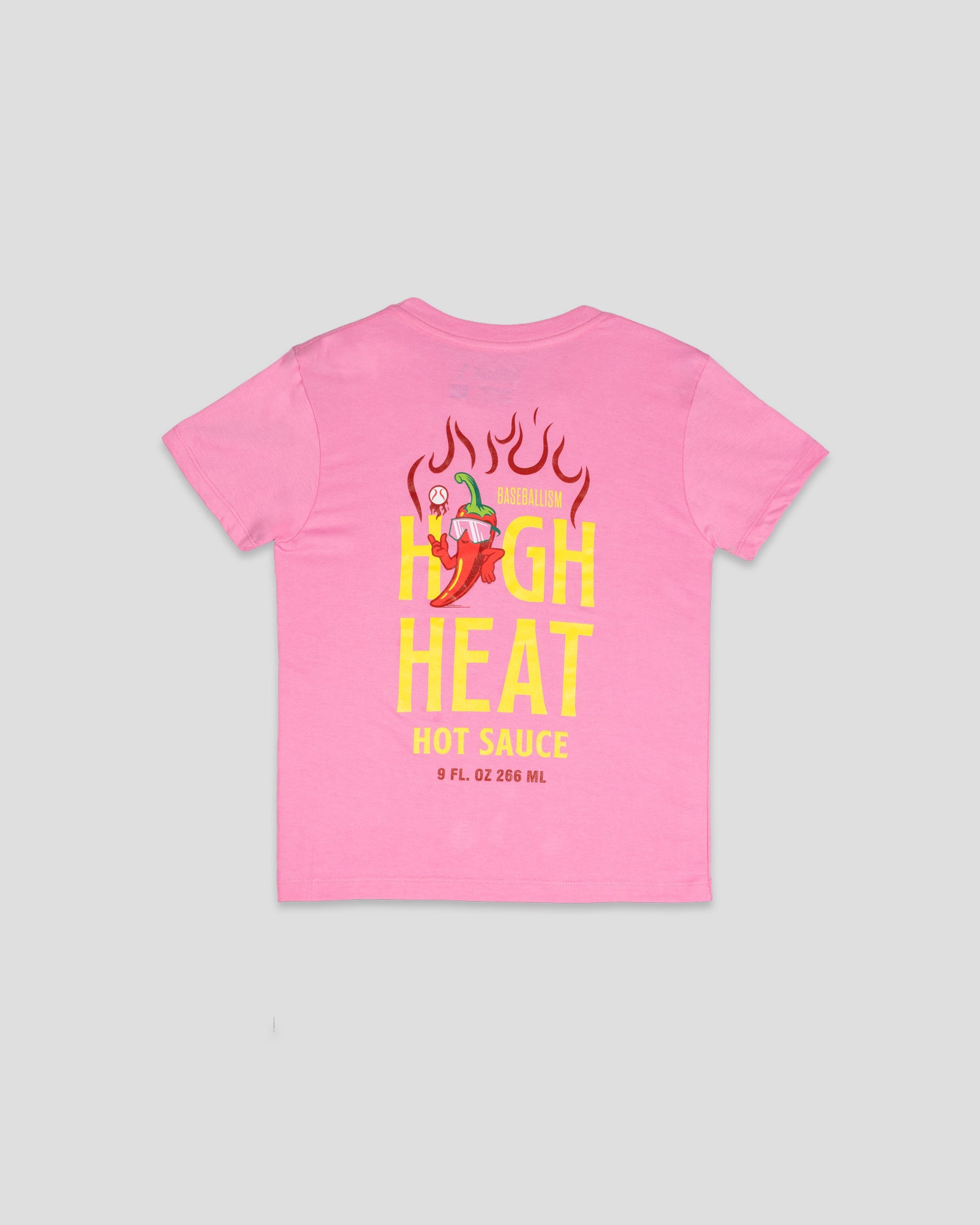 High Heat Hot Sauce Glow in the Dark T-Shirt (Pink) - Youth