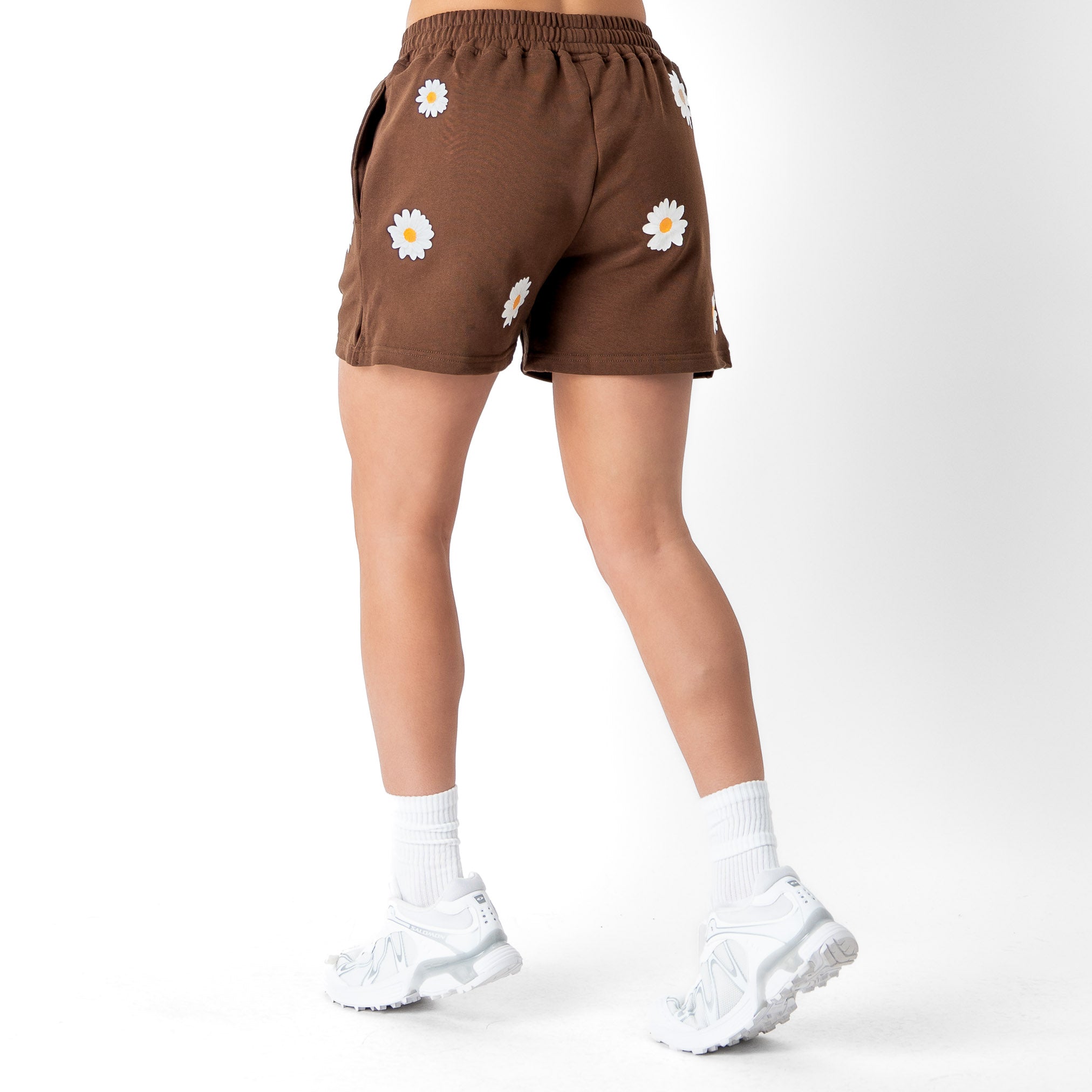 COTTON SHORTS (MID THIGH CUT) DAISY - BROWN