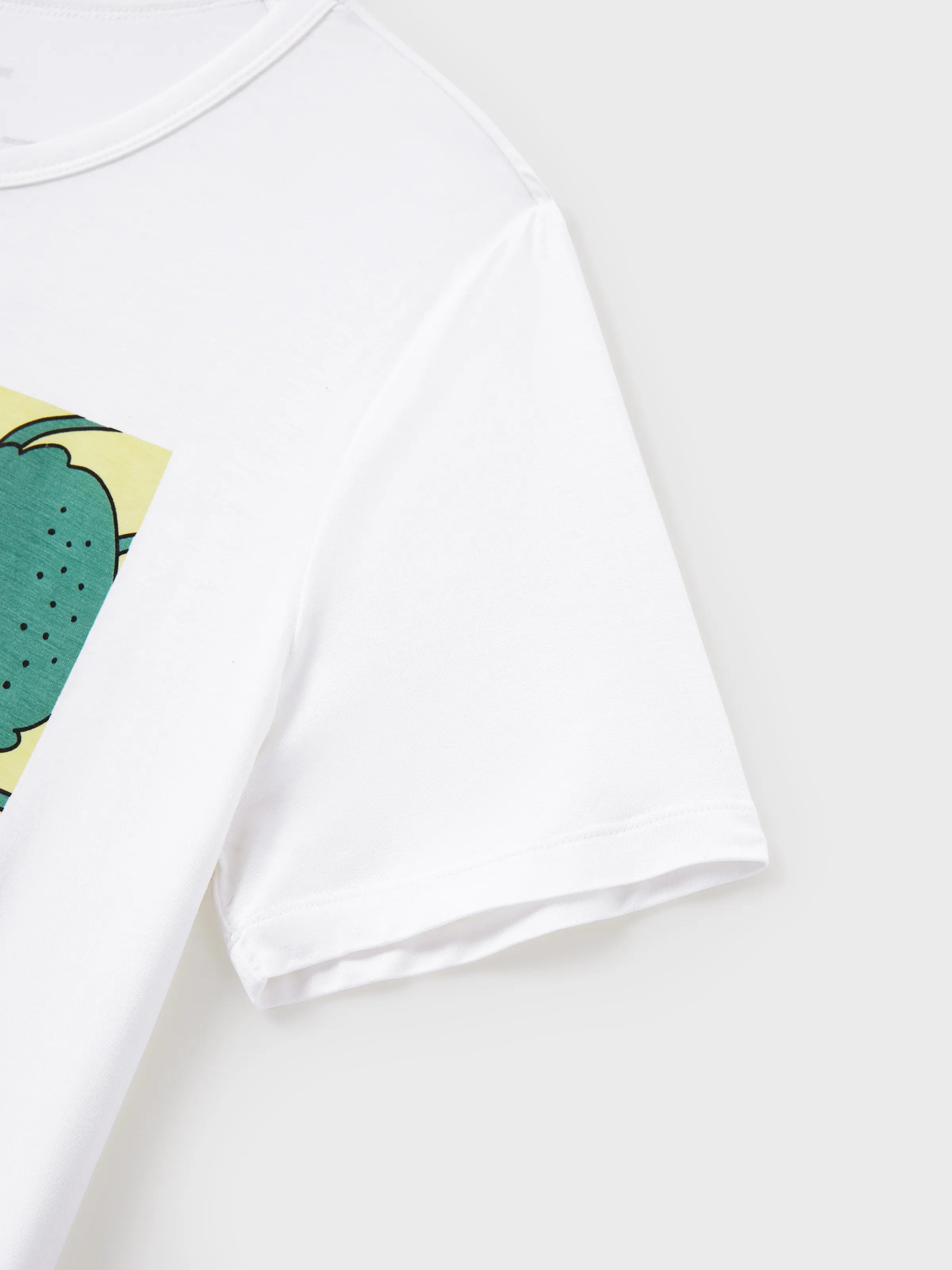 Bamboo Family Pajamas Cute Little Monster Print Short-sleeve Matching Pajama Set ( Snug-Fitting for Children ) White