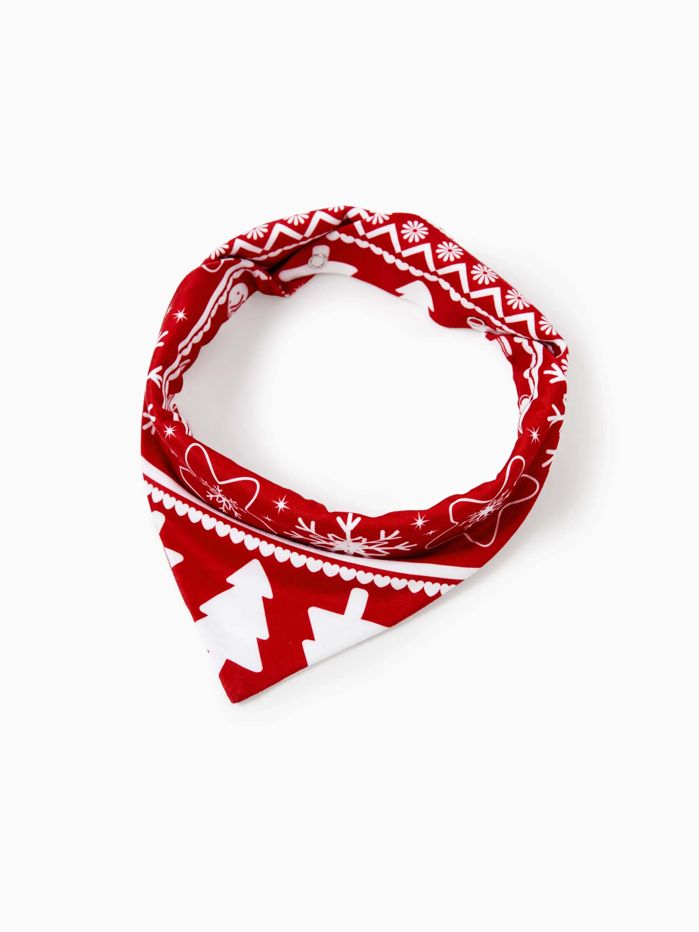 Christmas Matching Family Pajamas Set Gingerbread and Christmas Tree Print Red PJS with Christmas Socks Red