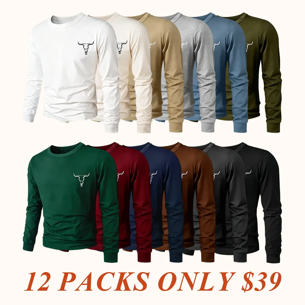 Comfort Wear Mens Solid Color Long Sleeve T-Shirt
