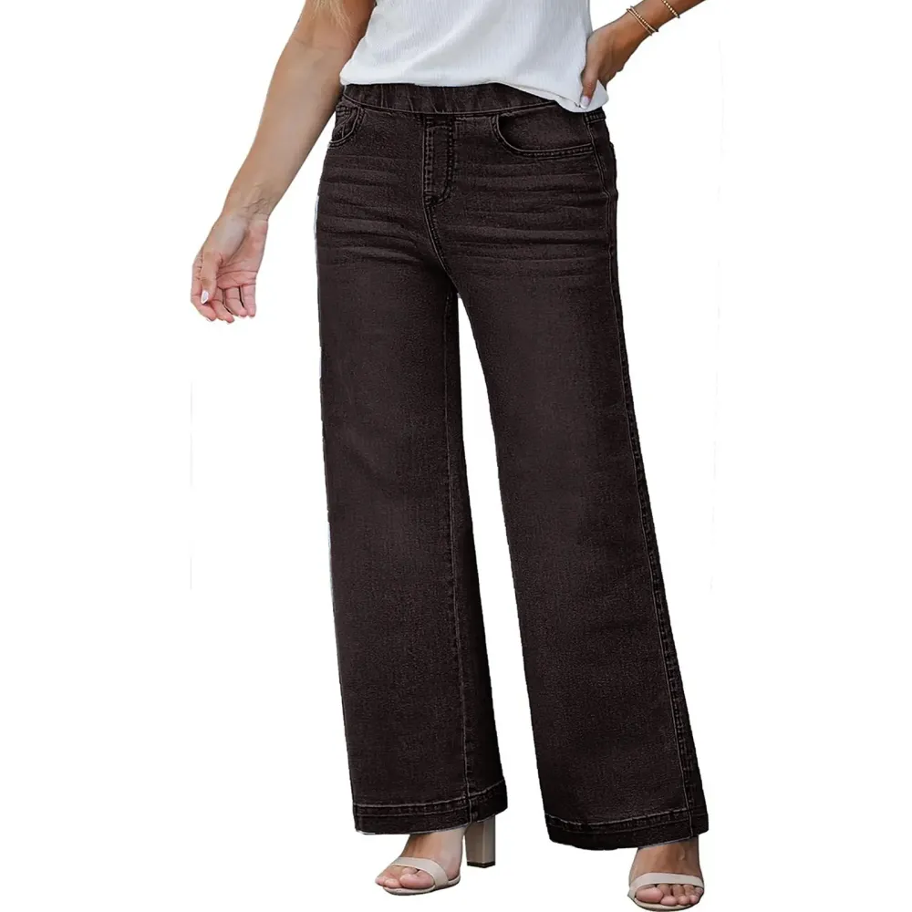 Plus Size Straight-Leg High-Waisted Stretch Jeans for Women