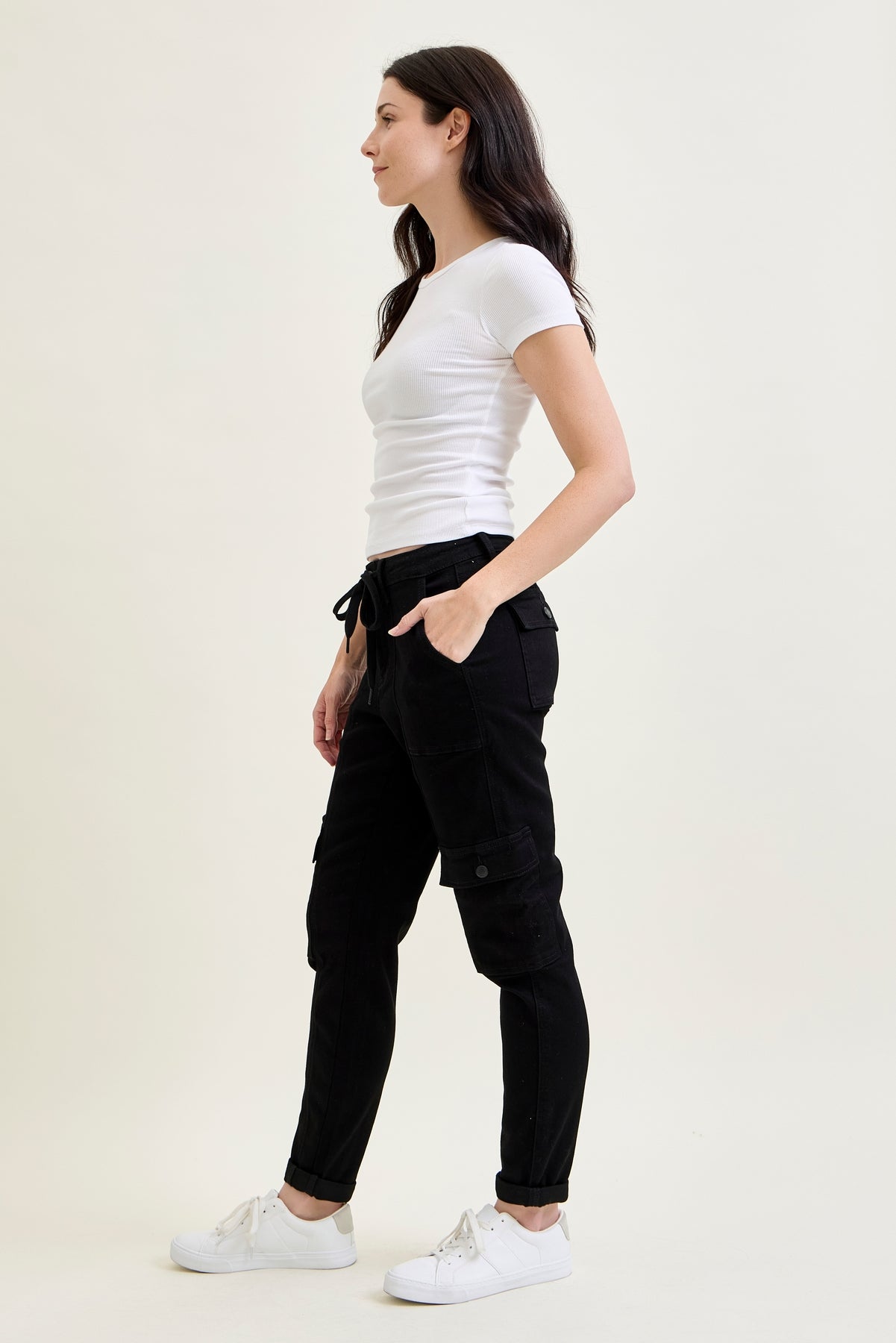 Celeste High Rise Cuffed Cargo Joggers