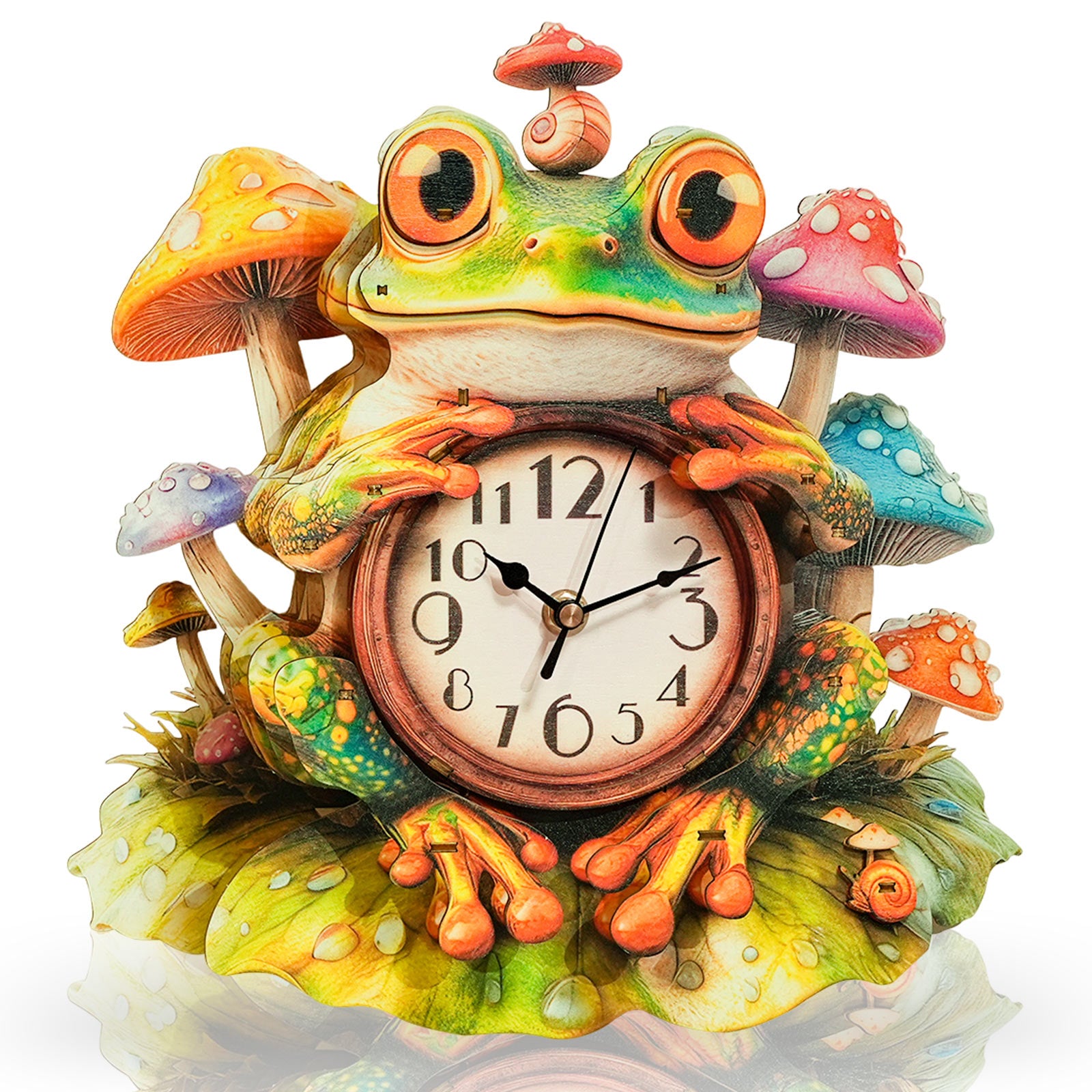 Frog– DIY Wooden Clock, 3D Puzzle Craft Kit