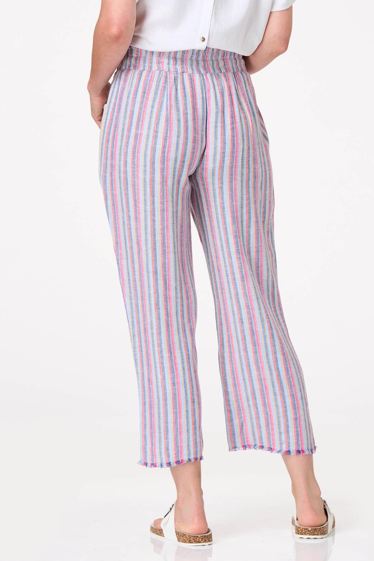 Multi Stripe Cropped Pants