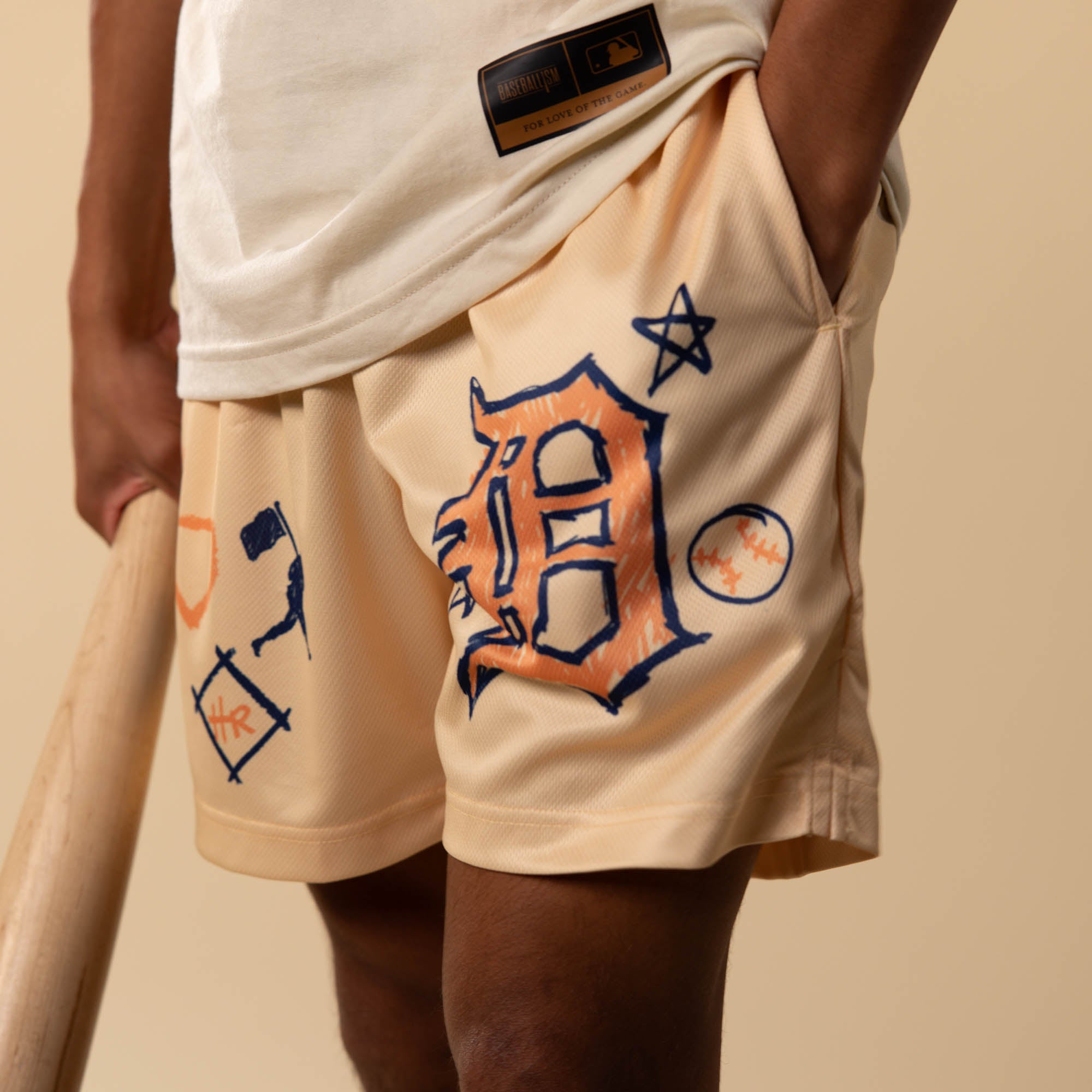 Crayon Series Diamond Air Youth Mesh Shorts - Detroit Tigers
