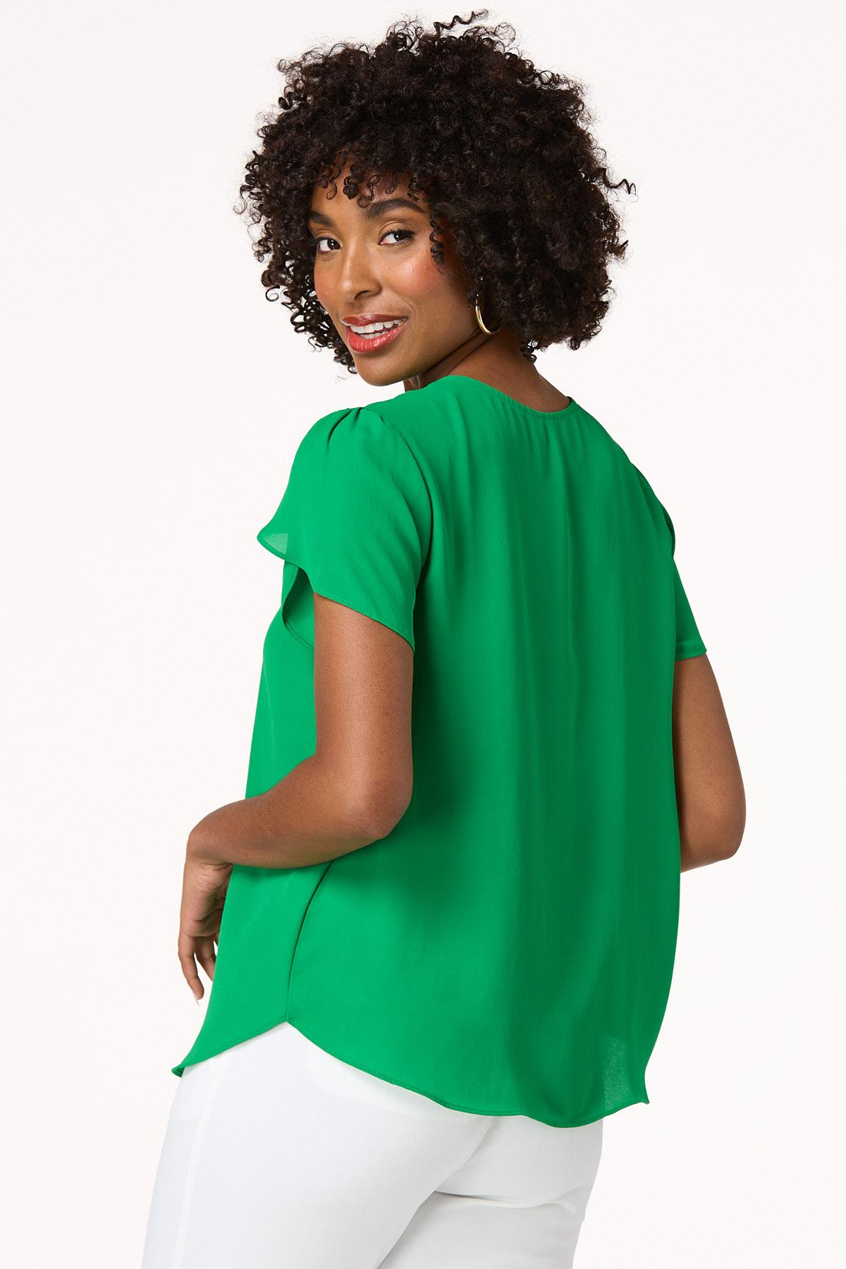 Solid Tulip Sleeve Top