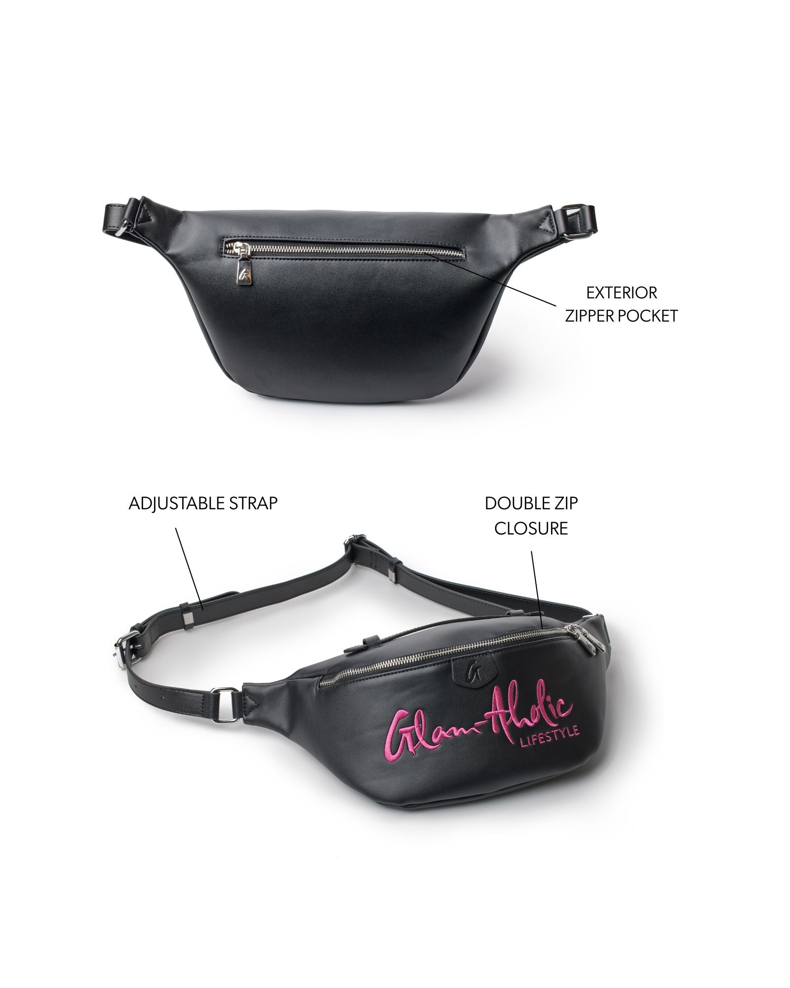 SIGNATURE LOGO FANNY PACK - BLACK PINK
