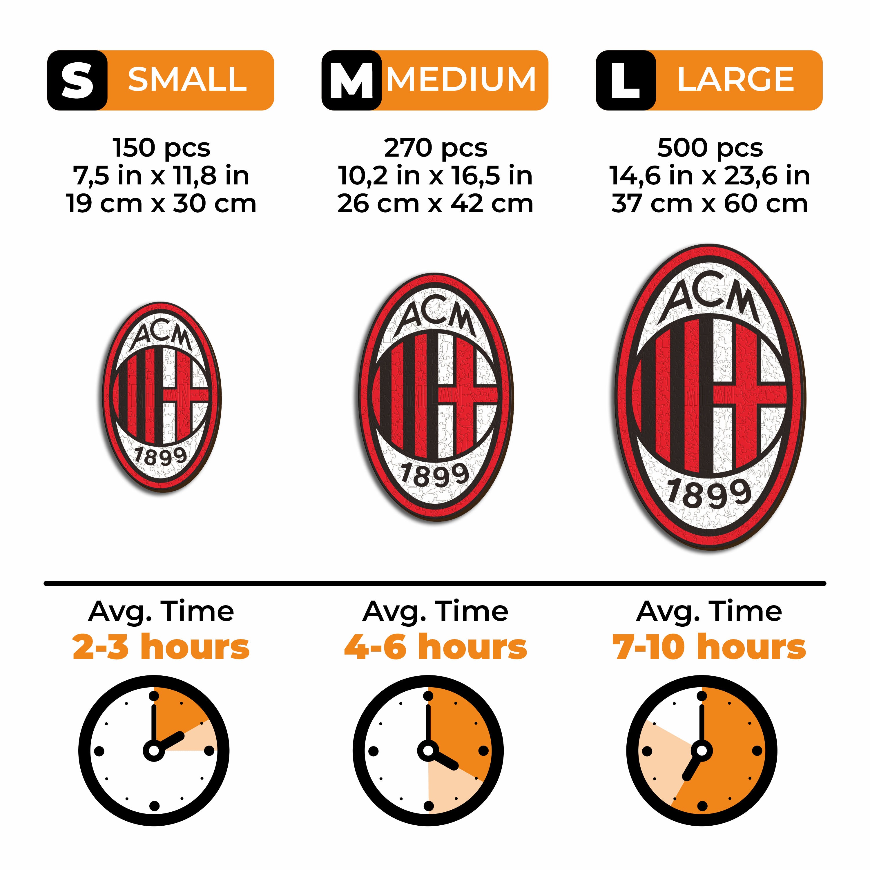 AC Milan® Logo - Wooden Puzzle