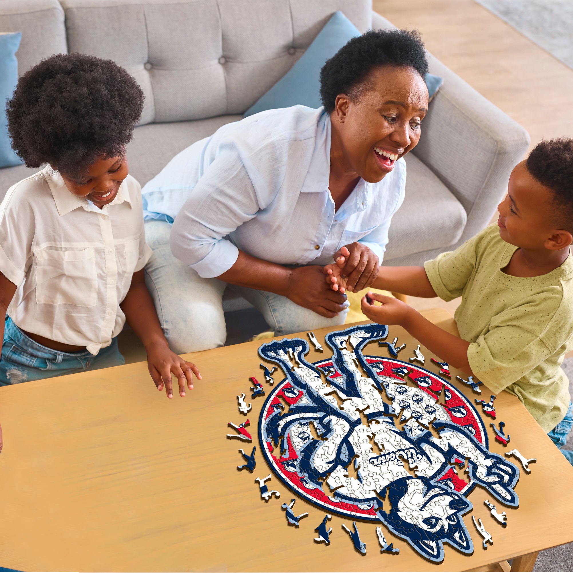 University of Connecticut Mascot - Wooden Puzzle