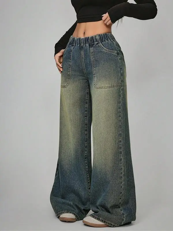 Women's High Waist Loose-Fit Denim Jeans