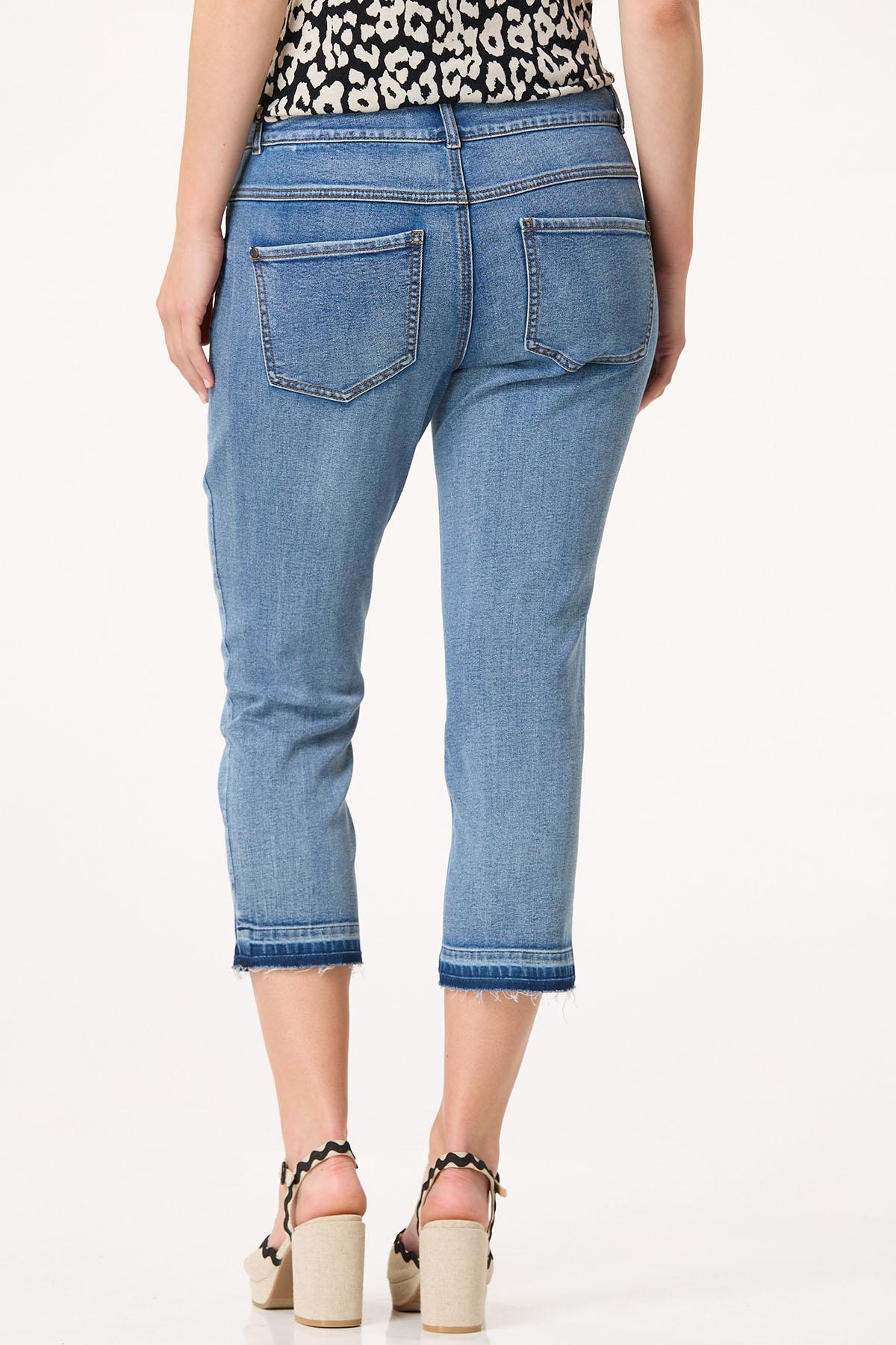 Cropped Skinny Frayed Jeans