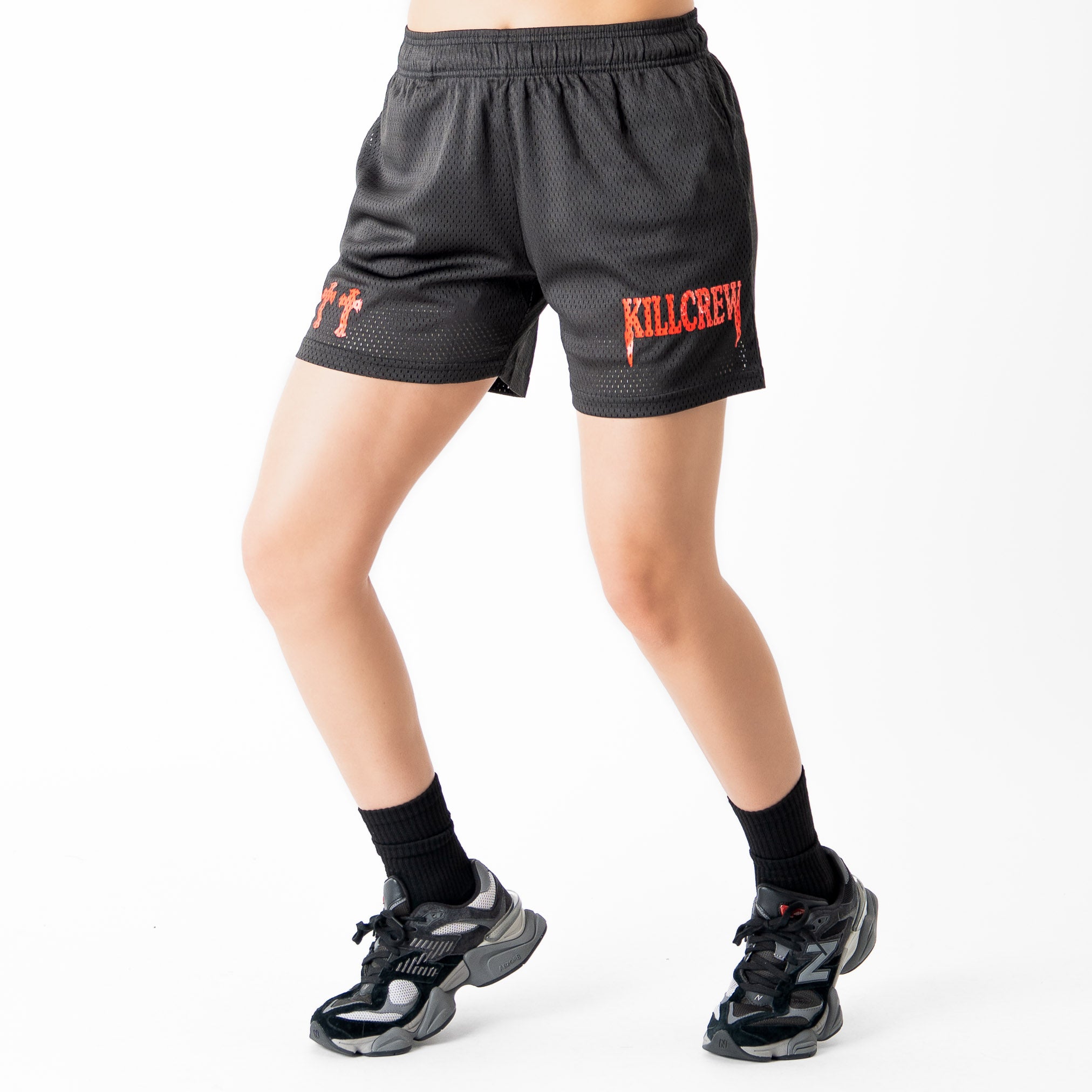 VENTED MESH SHORTS MEDIEVAL - BLACK / RED